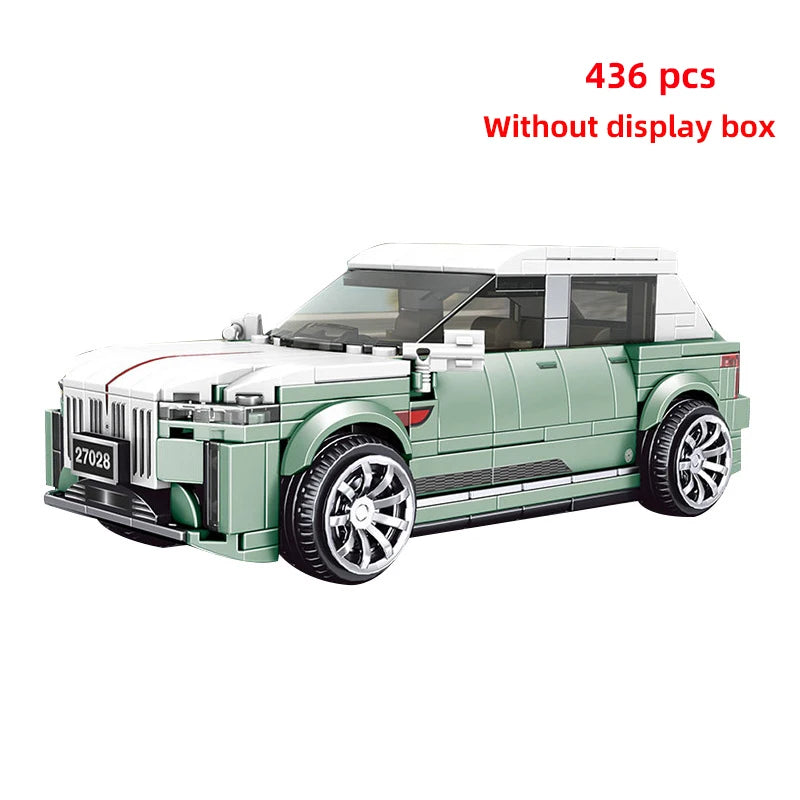 Technical Moc Car City Speed Champion Sports Car Racing Vehicle Building Blocks Brick Educational Construction Toys