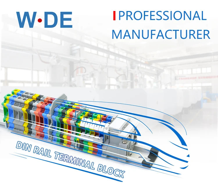 10 piezas Bloque de terminales de riel DIN UK-2.5B Cable Conductor eléctrico Conector universal Bloque de terminales de conexión por tornillo UK2.5B