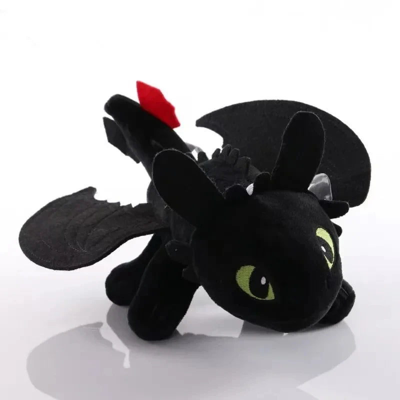 20cm Plushies Dragon Toys Toothless Toys Kawaii White Black Dinosaurs Animal Stuffed Plush Toys Kid Birthday Gifts for Kids Boy
