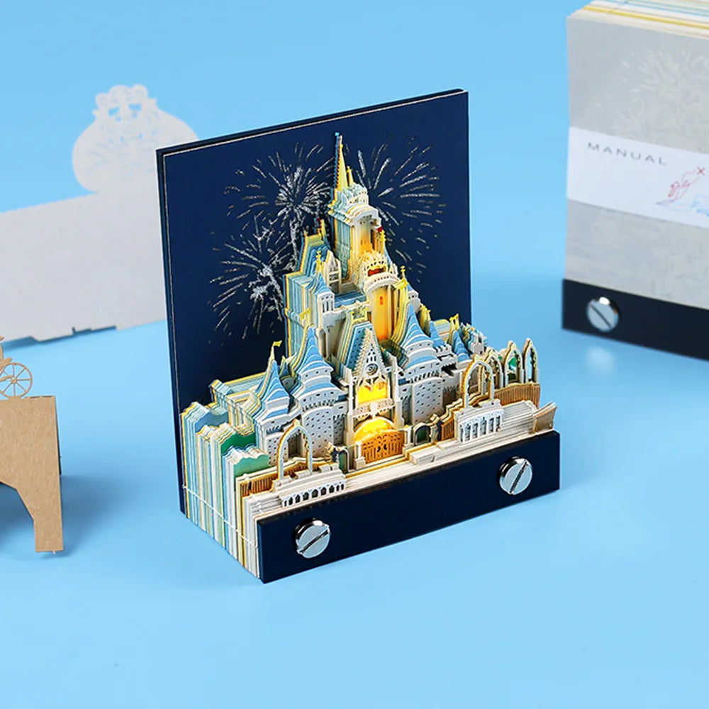 3d calendar 2025 memo pad 3d sticky pads crafting new Year's gift paper art 3d sculpture desk accessories small gifts for guests
