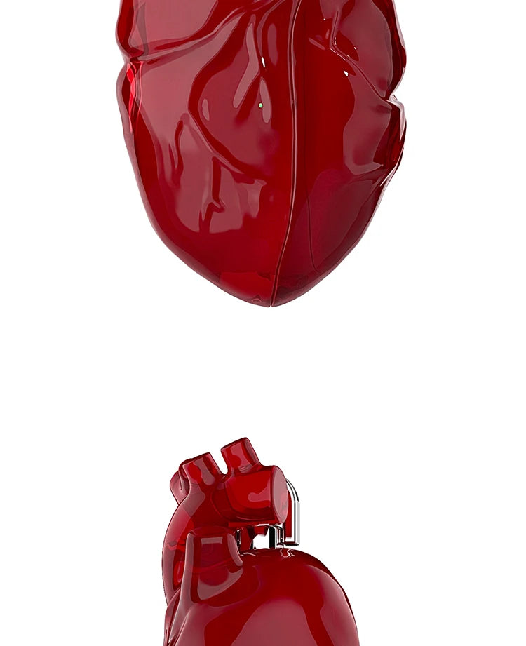 Airpods Earphone Case Original Design Transparent Red Heart Earphone Protective Cover Liquid Silicone Arpods 3 Protective Cover