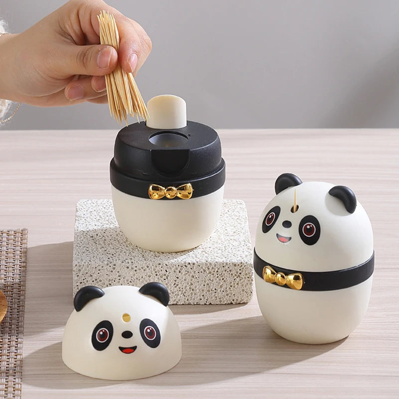 Toothpick Dispenser Large Portable Bamboo Toothpick Organizer Automatic Pressing Toothpick Holder Storage Organizer Home Tool