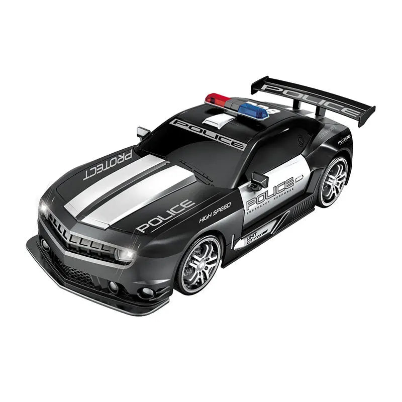 Voiture de police télécommandée 1/12 RC Drift 2,4 GHz Véhicule de course tout-terrain à grande vitesse avec lumières cool Jouets pour enfants Cadeau d'anniversaire pour garçons