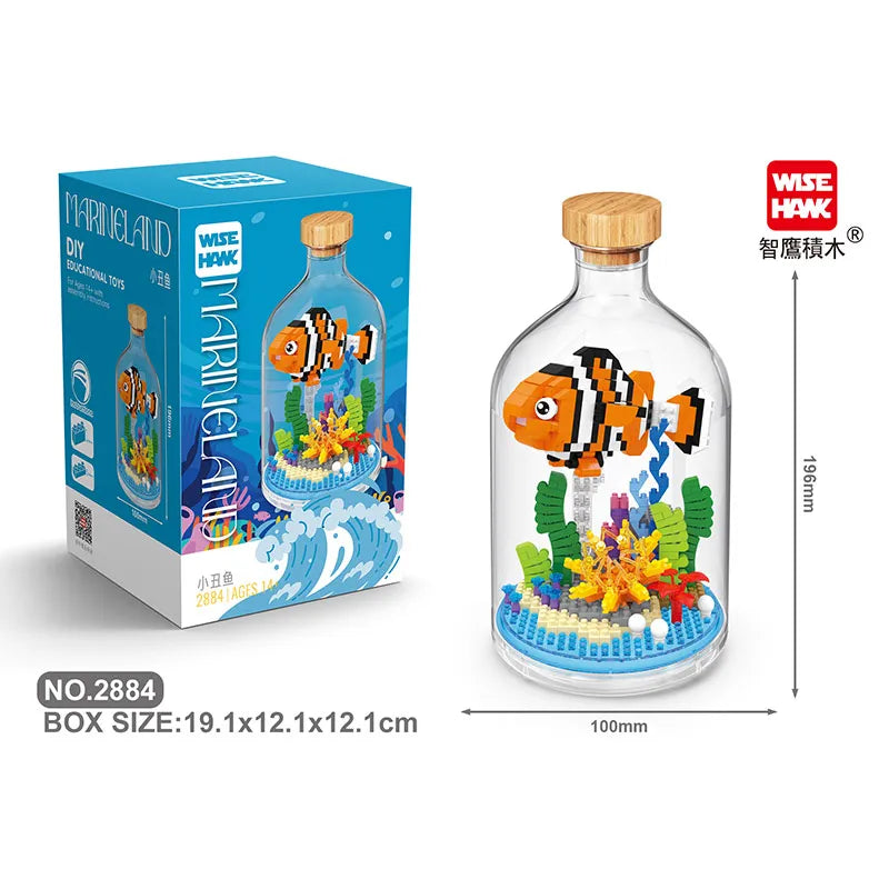 Toys Building Blocks Assembly Tiger Lion Bear Peacock Koala Animal 3D Model Educational Games for Children Kids Gifts