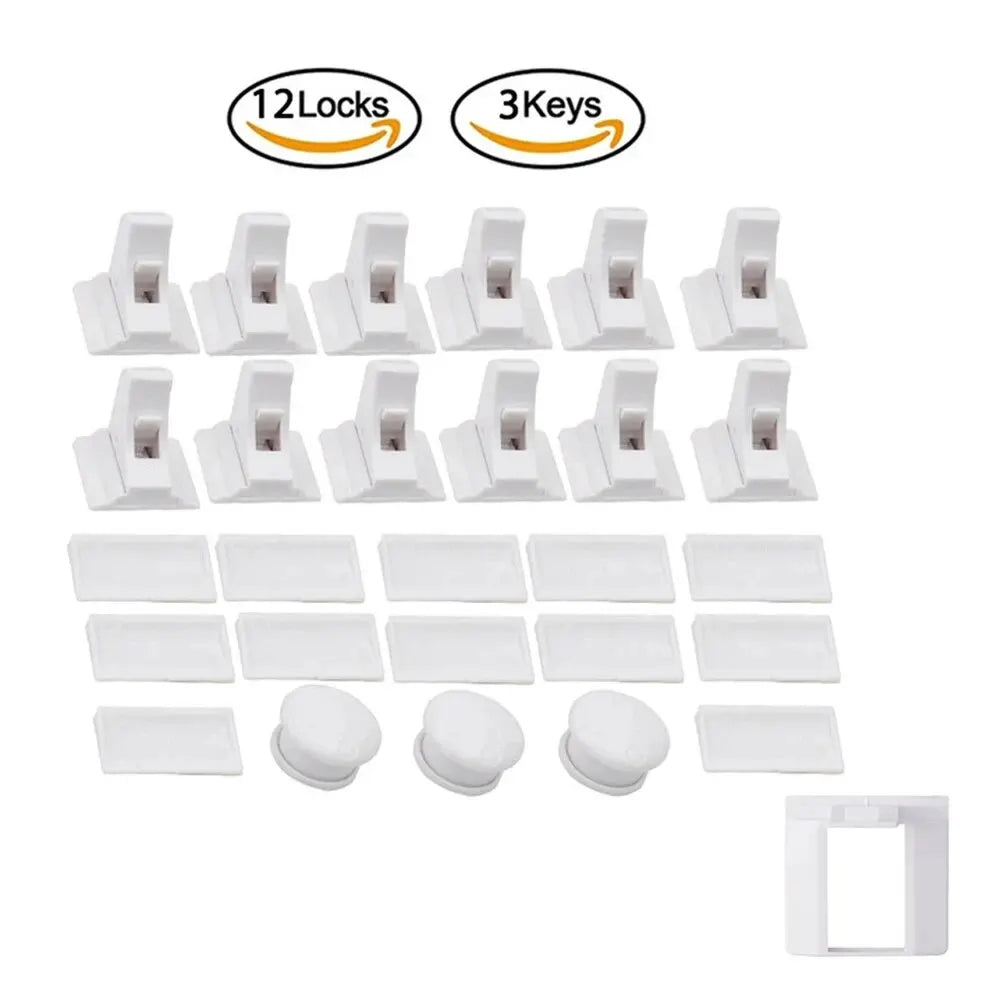 Baby Safety Lock Invisible Lock Kids Security Drawer Latch Cabinet Door Magnetic Child Safety Lock Limiter Children Protection