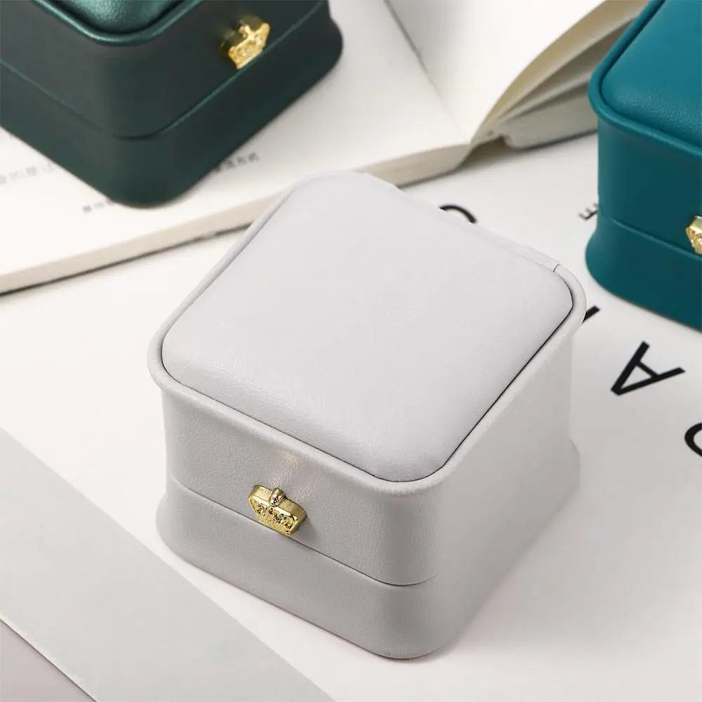 Package Case Wedding Ring Box Birthday Crown Buckle Storage Gift Box Lover Ring Box Storage Case Gift Boxes Jewelry Display