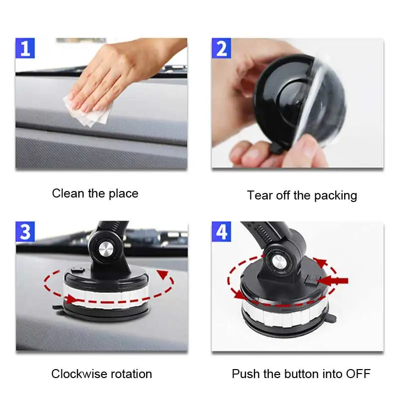 360°Rotating Car Sucker Phone Holder Driving Car Phone Stand Bracket Universal GPS Navigation Mount For iPhone Xiaomi Samsung