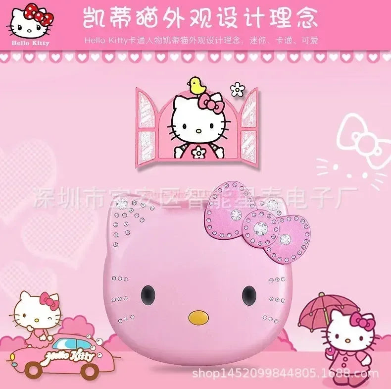 2023 New Kawaii Sanrioed Hello Kitty Flip Phone Cartoon Cute Little friends Taiml Mini Phone For Kids Toys For friends Gifts
