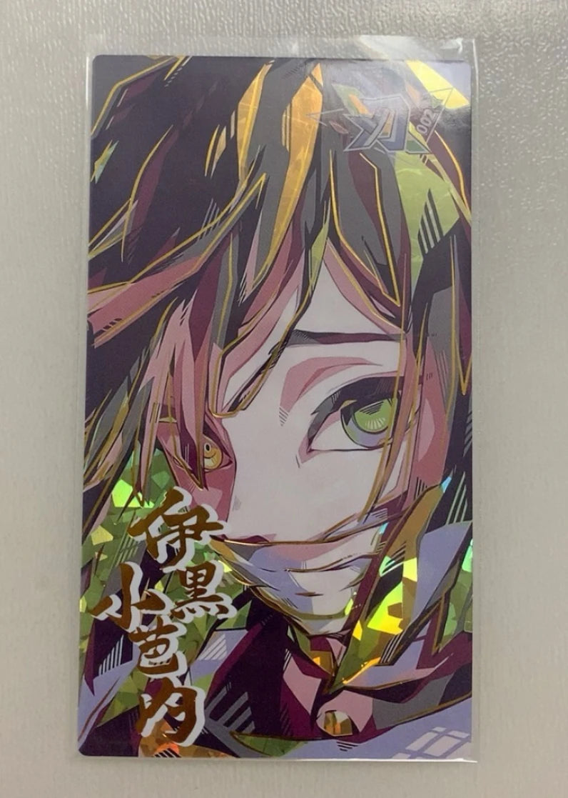 Anime Demon Slayer Quicksand Cards Kanroji Mitsuri Kochou Shinobu Iguro Obanai Uzui Tengen Collection Cards Birthday Gifts Toys