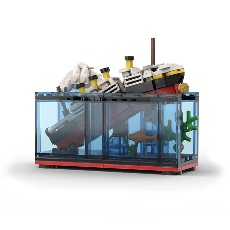 Titanic Break In Half RMS Cruise Sank Building Blocks Moc Ship Boat 3D Plastic Model DIY Steamboat Gifts Kids Toys City Movie
