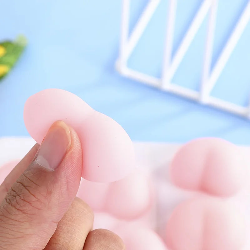 10 piezas de mini bolas de silicona con forma de melocotón para aliviar el estrés y la ansiedad, accesorio para bricolaje con luz nocturna, regalo de fiesta