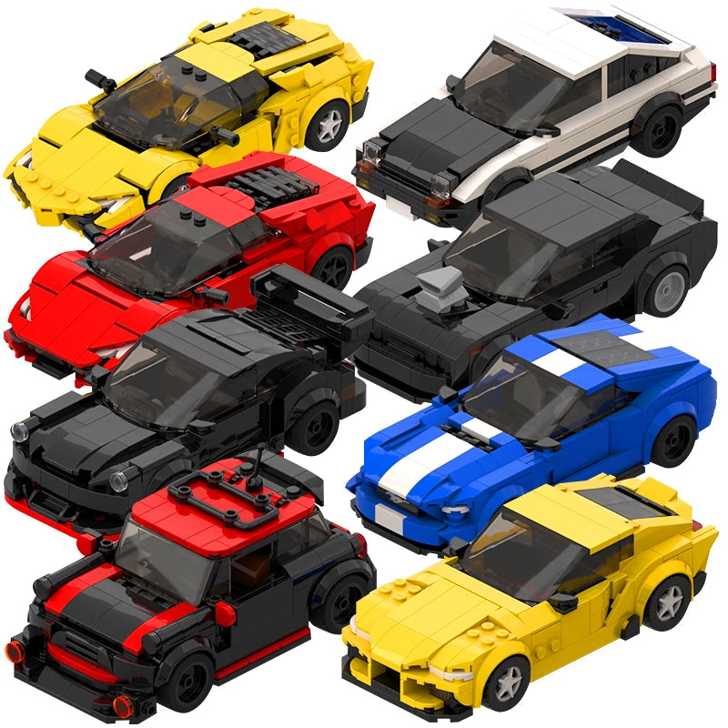 2022 Hot MOC City Car Speed Champion Supercar Sports Racing Car Moc Diy Building Blocks Set Educational Toys For Childern Boy