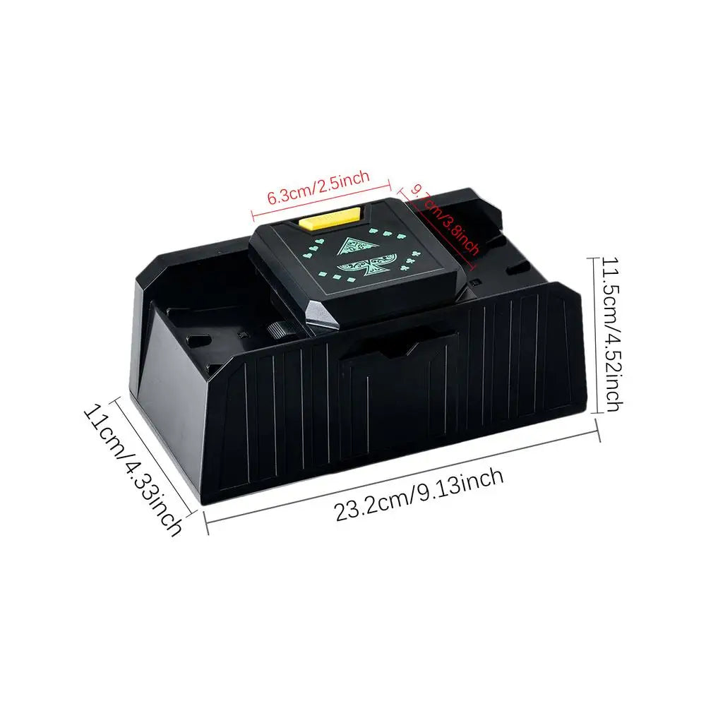 timing Auto Playing Cards Shuffle Electric Poker Shuffler Machine Battery Operated Poker Playing Tool Holds 1-2 Decks of Cards