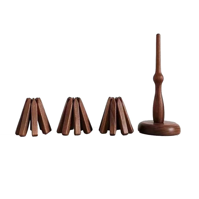Salvamanteles de madera para platos calientes, almohadilla aislante, juego de salvamanteles con forma de árbol, posavasos para teteras, ollas calientes, regalo de Halloween y Navidad