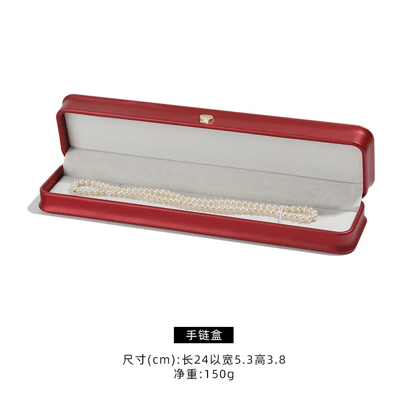 1 organizador de joyas de cuero, caja para anillos de boda, colgante, pulsera, collar, estuche de almacenamiento, embalaje de regalo, caja de exhibición al por mayor