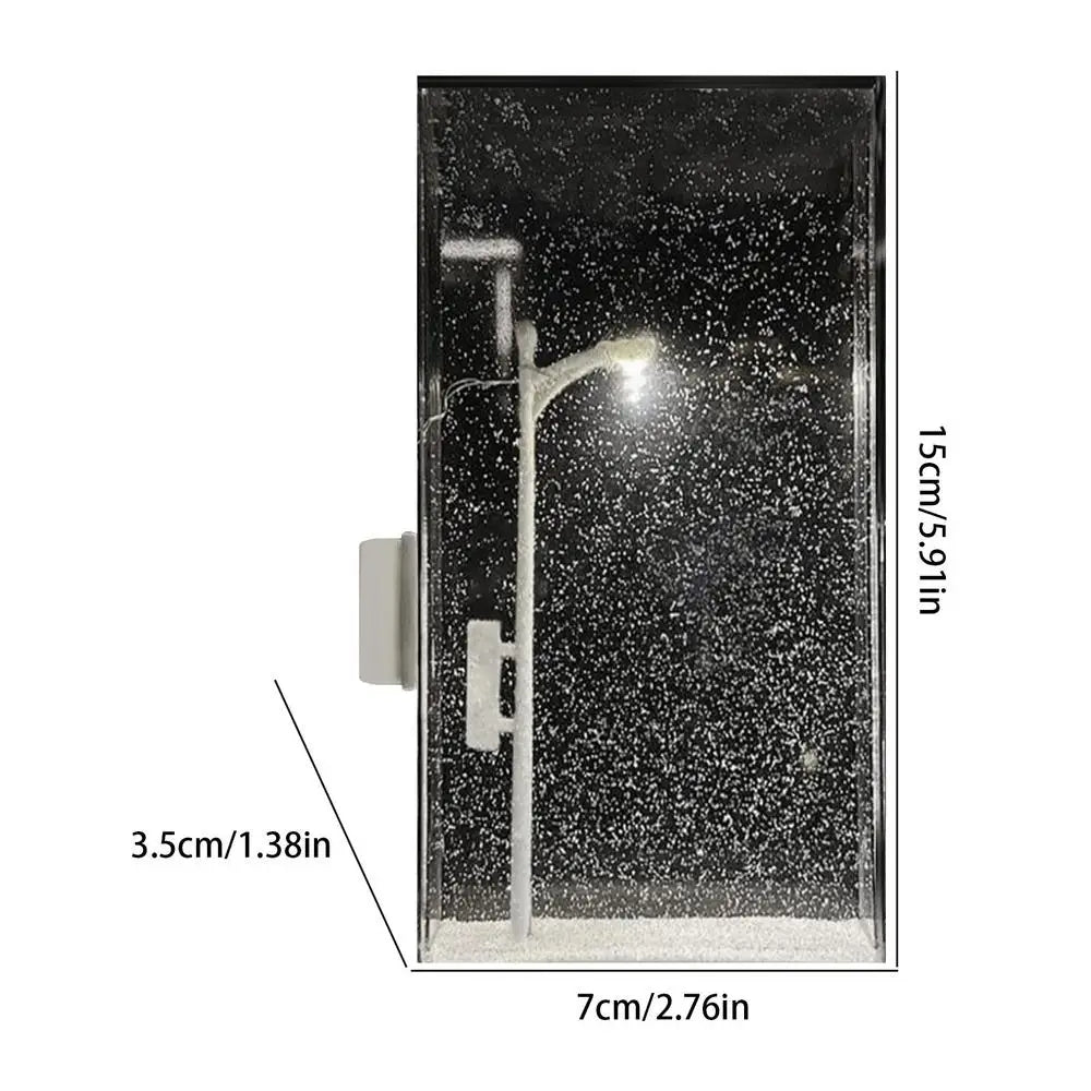 Snowy Night Flowing Small Night Light Street Light Snow Simulation Kids Toy Diy Material Package Toy Snowman Doll Christmas Gift