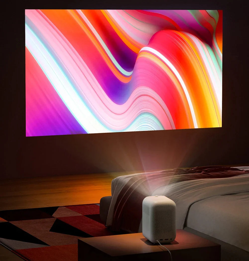 Miniproyector inteligente Xiaomi Redmi, 150 lúmenes ANSI, portátil, doble WIFI, Bluetooth, 1080P, cine en casa de alta definición