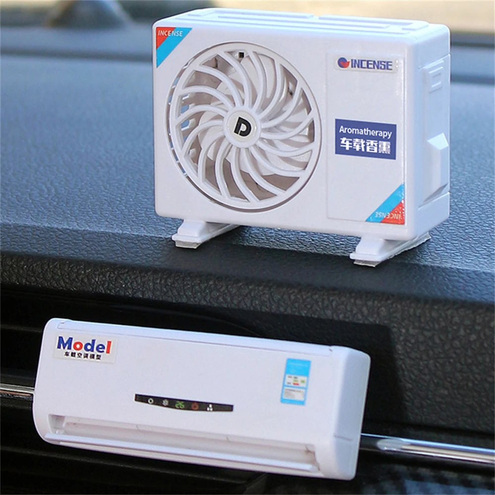 Air Conditioning Car Air Conditioner Shape Model Dashboard Ornaments Solar Powered Air Vent Clip Vehicle Decoration
