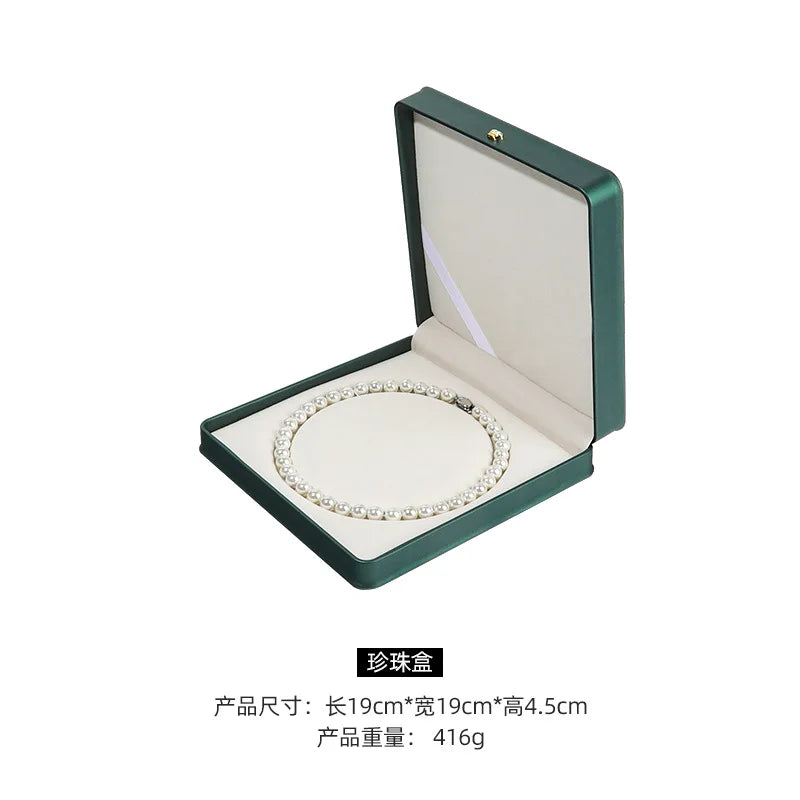 1 organizador de joyas de cuero, caja para anillos de boda, colgante, pulsera, collar, estuche de almacenamiento, embalaje de regalo, caja de exhibición al por mayor