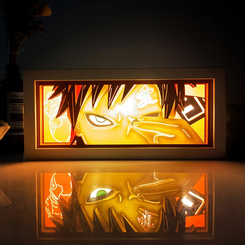 Anime One Piece Paper Cut Shadow Box Light Remote control model multiple colors Gamer Bedroom Decoration party present