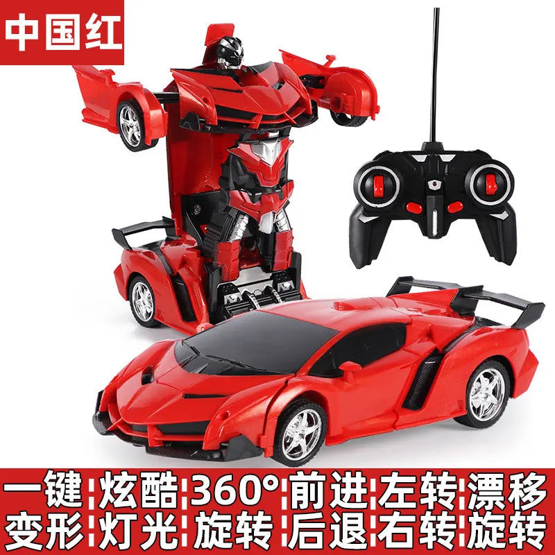 BGTOY RC Car 4WD Control remoto Deformation Robot Car Boy Anime Model Transformation 20CM Figuras de acción para niños Juguetes Regalos