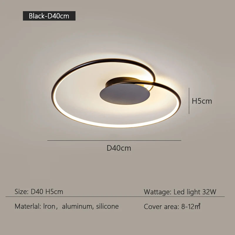 Bedroom Lamps Mordern Minimalism Led Ceiling Lamp Creative Dimmable Study Room Light Indoor Lighting Home Decor Luster Fixtures