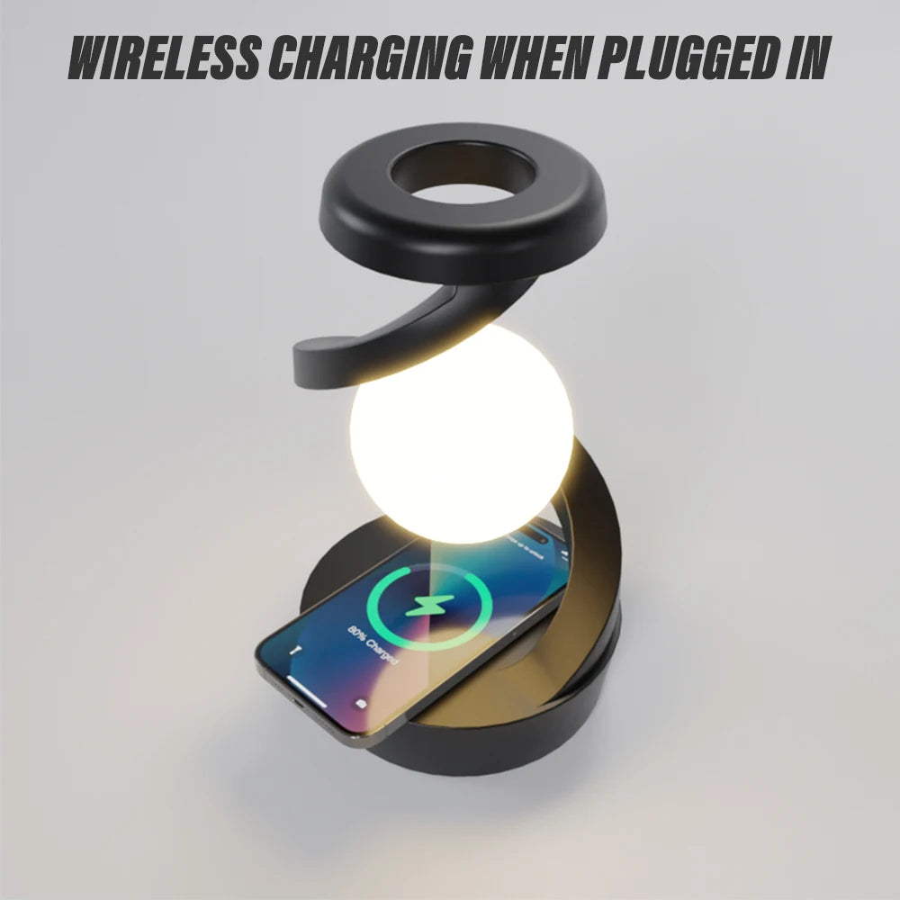 Rechargeable reading desk lamp Bedside night light Outdoor camping light With hand waving control mode Supports wireless charge
