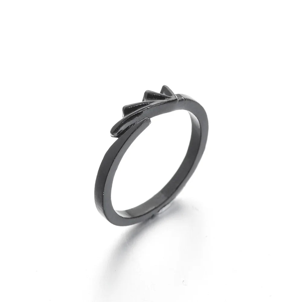 2Pcs Anime Angel Demon Couple Rings for Women Men Fashion Animal Adjustable Open Ring Promise Matching Couple Ring Party Gifts