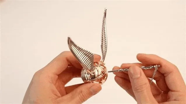 Proposal Ring Box Gold Snitch Wedding Wings Ring Boxes Luxury Gold Metal Jewelry Mystery Box Surprise Organizer for Small Things
