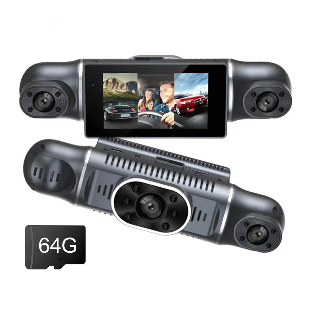 4 Channel Car DVR HD 1080P 4-Lens Inside Vehicle Dash Cam Four Way Camera DVRs Recorder Video Registrator Dashcam Camcorder 24H