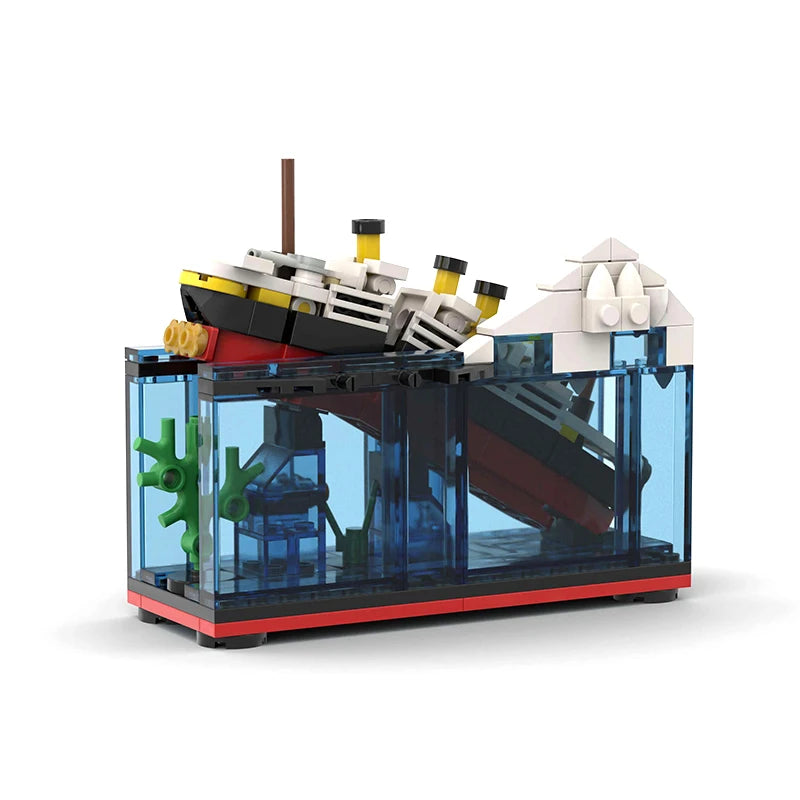 Titanic Break In Half RMS Cruise Sank Building Blocks Moc Ship Boat 3D Plastic Model DIY Steamboat Gifts Kids Toys City Movie