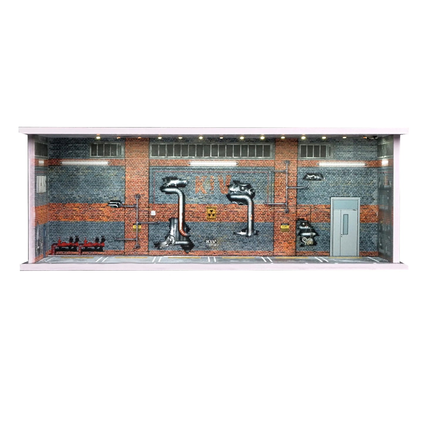 1: 64 Simulation Parking Modèle Miniature Scène pour Jouet Voiture Modèle PVC Assemblé Voiture Modèles avec Lumières Cadre D'affichage cadeau jouet