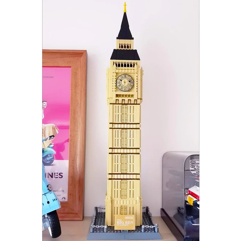 1664 piezas del modelo Big Ben de Londres, bloques de construcción, arquitectura de fama mundial, ladrillos, vista de la calle de la ciudad, juguetes, regalos para niños
