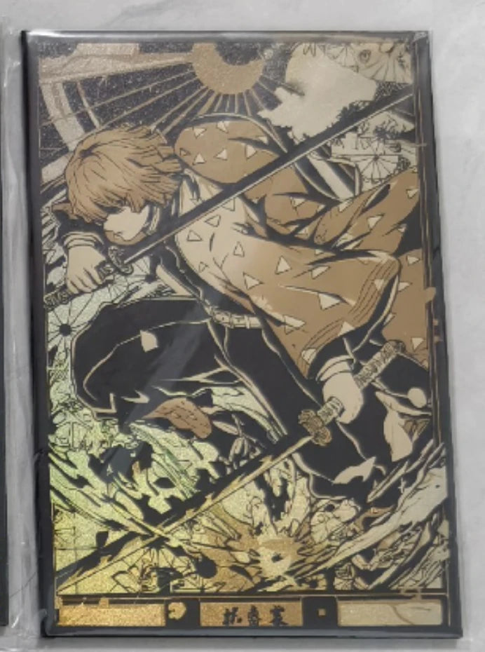 Anime Demon Slayer Kamado Nezuko Kochou Shinobu Rengoku Kyoujurou Kanroji Mitsuri Collection Cards Birthday Gift Children's Toys