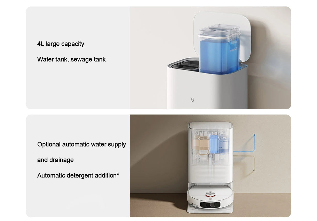 Aspiradora robot XIAOMI MIJIA M40, evitación de obstáculos de alta precisión, succión de 12 kPa, elevación de trapeador inteligente, navegación láser LDS