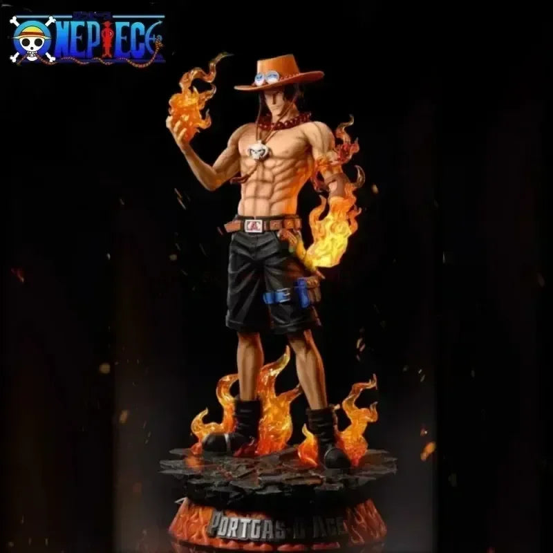 70cm New One Piece Gk Fantasy Third Anniversary 1/3 Ace Super Hugetrendy Statue Anime Decoration Christmas Collect Figures Gift