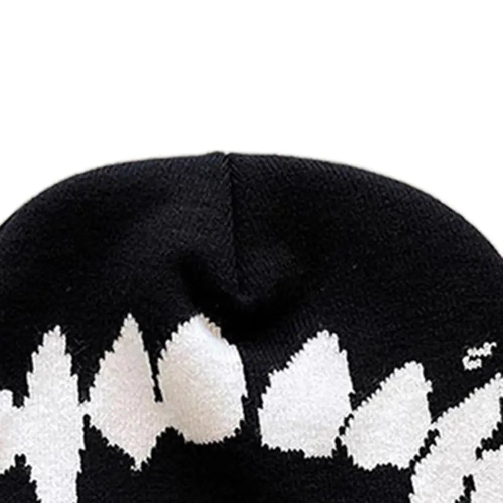 Vintage Y2k Streetwear Women Hat Pullover Hip Hop Knitting Hat Warm Wool Cold Caps