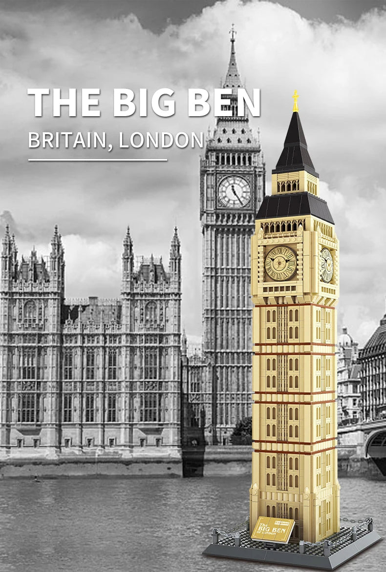 1666 pièces Briques Modèle Londres Big Ben Blocs de Construction Architecture Mondiale Construction Créative Cadeau Jouets Pour Enfants Adultes 5216