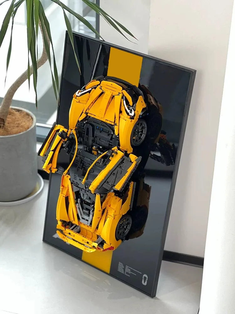 31.5" Metal Wall display for LEGO 42172 Technic McLaren P1 Supercar (Fast shipping to USA,Europe)