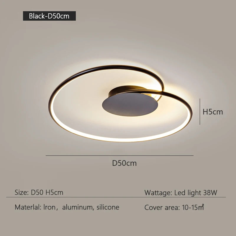 Bedroom Lamps Mordern Minimalism Led Ceiling Lamp Creative Dimmable Study Room Light Indoor Lighting Home Decor Luster Fixtures
