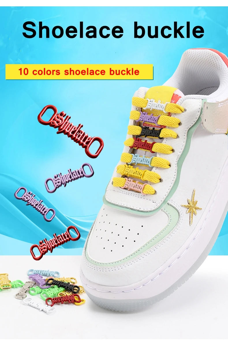 1 par de cordones con letras AF1, adornos con hebillas, kits para zapatillas, hebillas de metal para cordones, elegantes kits deportivos de metal, accesorios para cordones