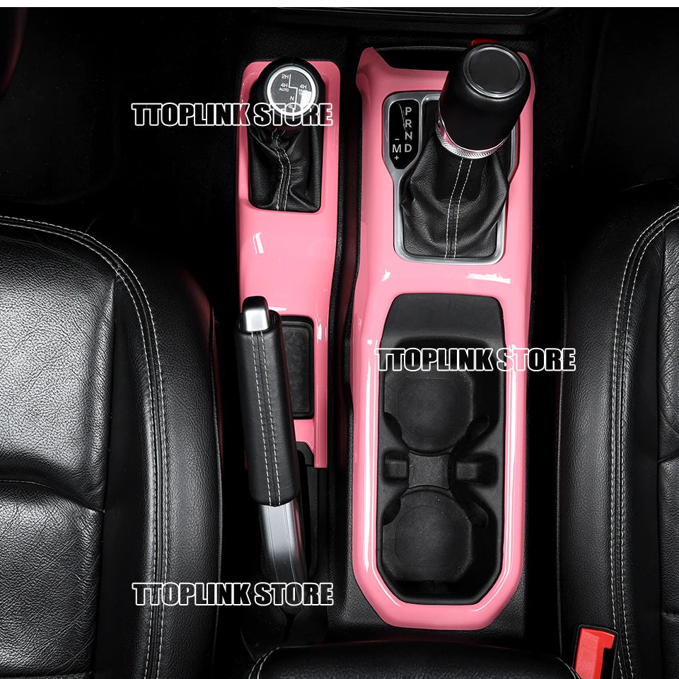ABS Interior 4WD Gear Shift Panel/Gear Shift Panel Cover for Jeep Wrangler JL/for Jeep JT Gladiator 2018 Up Car Accessories