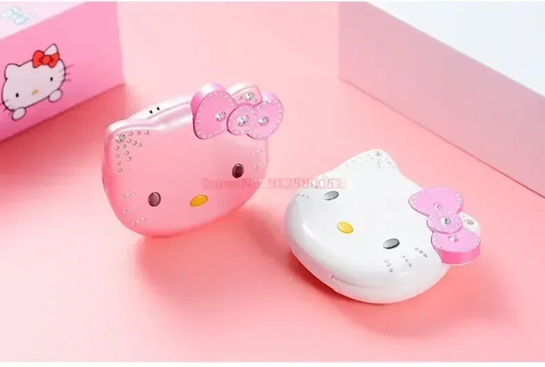 2023 New Kawaii Sanrioed Hello Kitty Flip Phone Cartoon Cute Little friends Taiml Mini Phone For Kids Toys For friends Gifts
