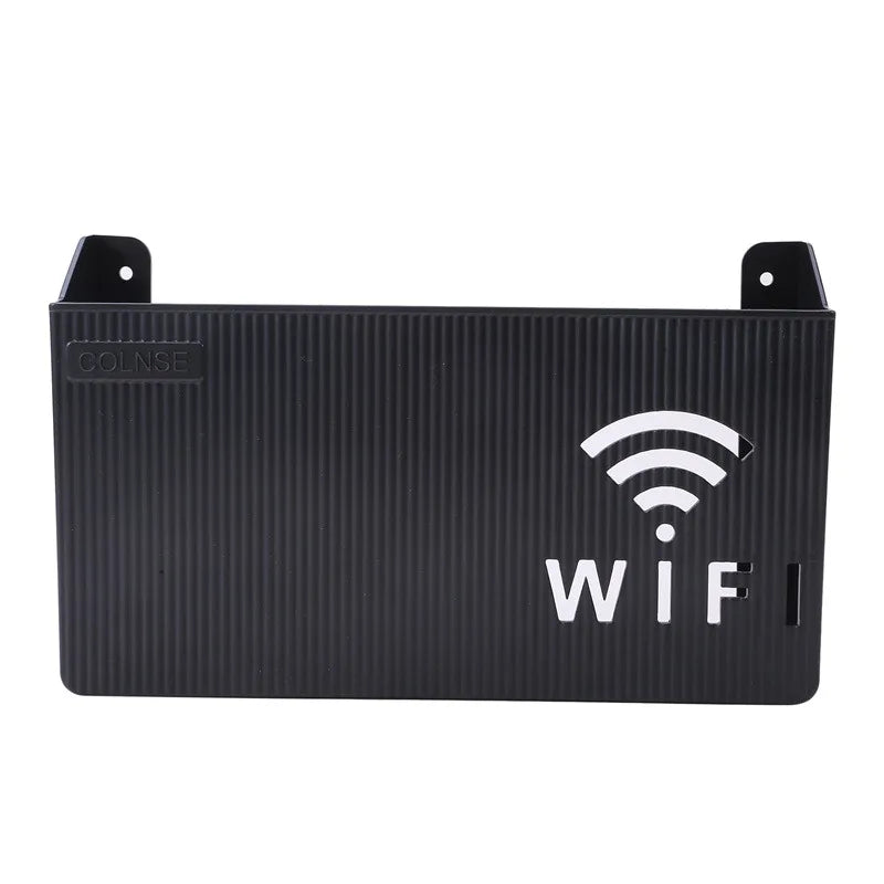 Étagère de routeur Wifi sans fil, boîte de rangement murale à suspendre, boîte de rangement en plastique ABS, support d'alimentation de câble, boîte de rangement, décoration de la maison