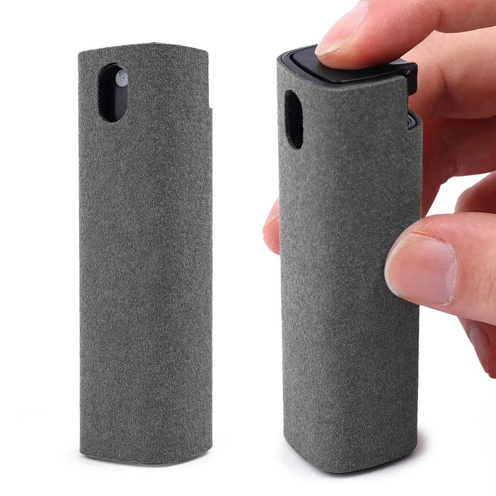 2In1 Microfiber Screen Cleaner Spray Bottle Set for Phone Ipad Screen Dust Removal Clean Cloth Wipe Iphone Cleaning Glasses Wipe