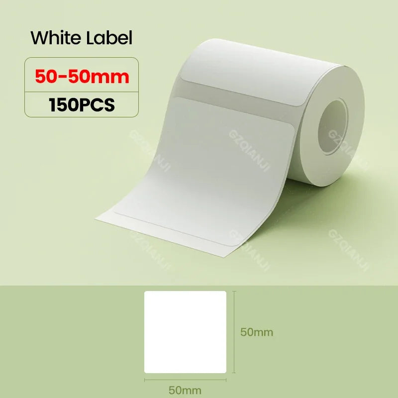 5 Rolls Niimbot Thermal Papel For B21 B1 Printer Home Office Labels Roll Colorful Adhesive Paper Square Printable Sticker Papers