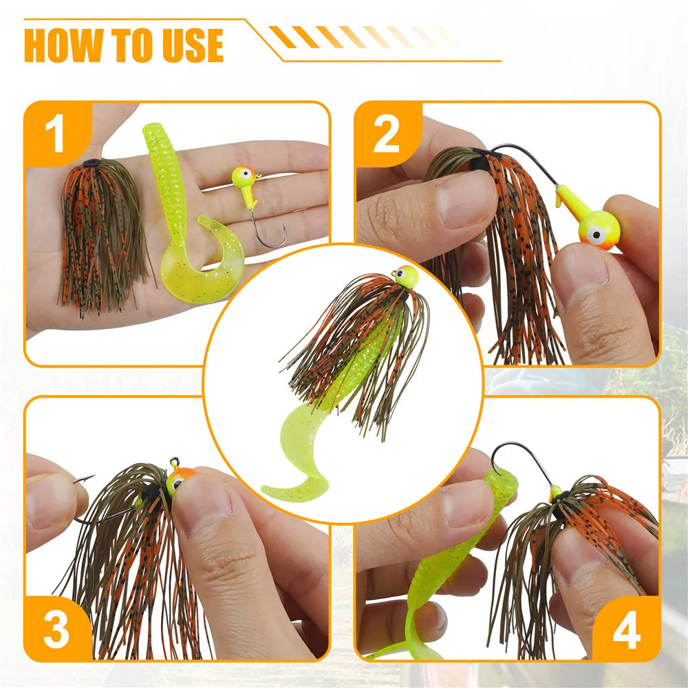 12Pcs Silicone Skirts Fishing Lure for Fishing Jig heads hooks Spinnerbait Buzzbait Bass Trout Fly Tying fishing Accessories