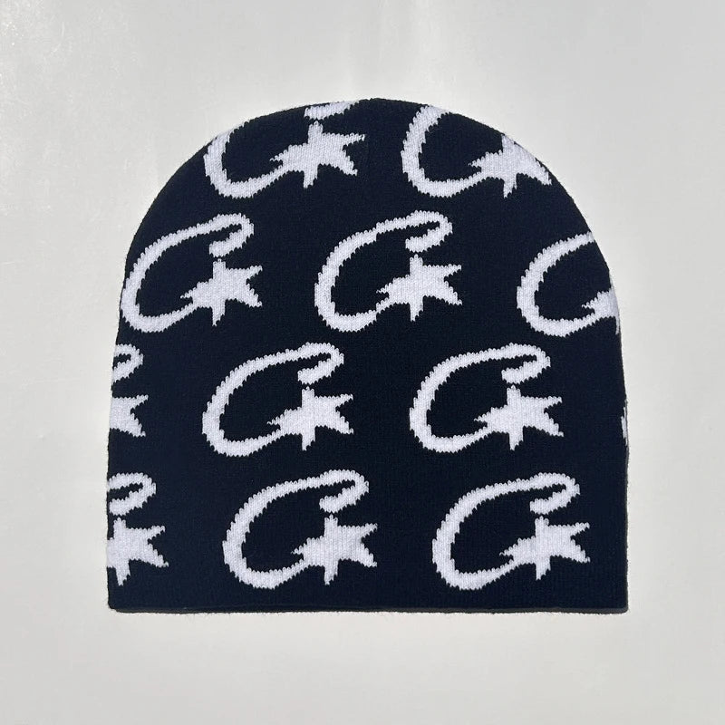 1 gorro de punto para mujer, gorro de punto para hombre, gorro unisex de punto moderno sin ala, para actividades al aire libre, estilo Y2k, hip hop, gótico, ciclismo