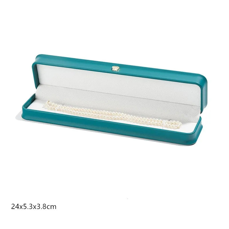 1 organizador de joyas de cuero, caja para anillos de boda, colgante, pulsera, collar, estuche de almacenamiento, embalaje de regalo, caja de exhibición al por mayor