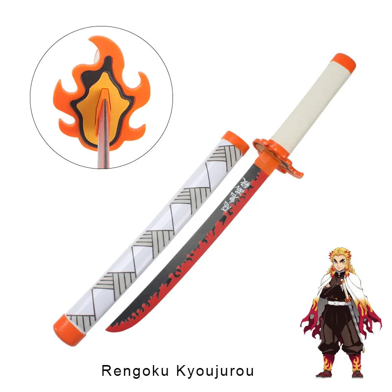 Anime Demon Slayer Katana Kimetsu No Yaiba Sword 60cm Toy Sword Sanemi Kyoujurou Kokushibou Reissue Katana